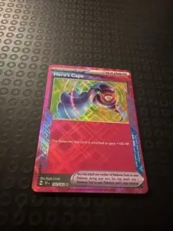 HERO'S CAPE 152/162 ACE SPEC RARE TEMPORAL FORCES POKEMON NM Card Foil T01 - Image 2