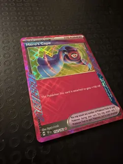 HERO'S CAPE 152/162 ACE SPEC RARE TEMPORAL FORCES POKEMON NM Card Foil T01 - Image 3