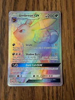 Pokemon Umbreon GX Full Art Secret Rare SM Base Set Holo 200 HP Card 154/149 - Image 1