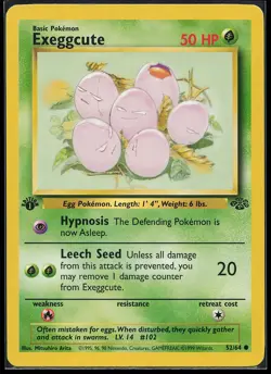 Exeggcute 52/64 1st Edition Jungle Pokemon Card - Image 1