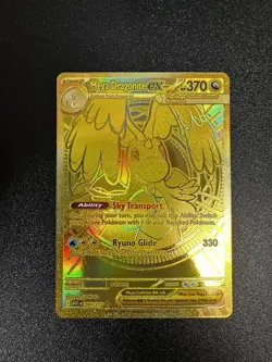 Mega Dragonite EX Full Art Foil Gold Hyper Rare Pokemon Card 295/217 ASC EN - Image 1