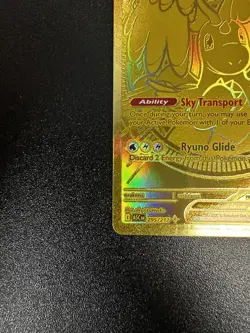 Mega Dragonite EX Full Art Foil Gold Hyper Rare Pokemon Card 295/217 ASC EN - Image 5