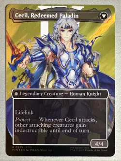 MTG / Cecil, Dark Knight / FIN / #525 / SURGE FOIL (Borderless) / Rare / NM - Image 2