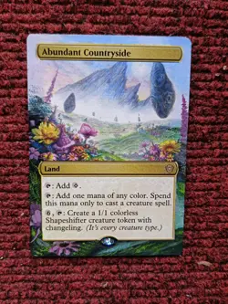 Abundant Countryside MTG Lorwyn Eclipsed Commander Hand Painted Full Altered Art - Image 2