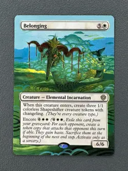 Belonging MTG Lorwyn Eclipsed Commander Hand Painted Borderless Full Altered Art - Image 1