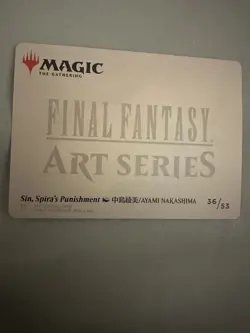 Magic: The Gathering FF Art Series Sin, Spira's Punishment Gold Stamp 36/53 - Image 2