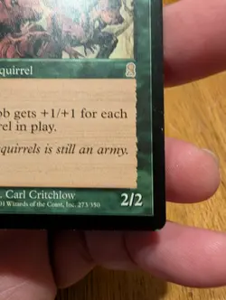 Magic: The Gathering Squirrel Mob Creature Green 273/350 Carl Critchlow 2001 - Image 4