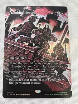 Doubling Season Borderless Foil Teenage Mutant Ninja Turtles Mythic 0011 MTG NM - Image 1
