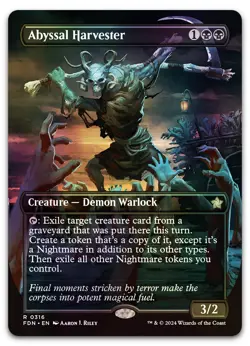 Abyssal Harvester (Borderless) #316 (Foil) (NM) Foundations FDN Magic MTG - Image 1