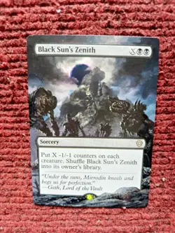 Black Sun's Zenith MTG Lorwyn Eclipsed Commander Hand Painted Full Altered Art v - Image 2