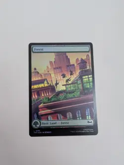 MTG - Forest 0195 (Foil) - Teenage Mutant Ninja Turtles NM/M Condition - Image 1