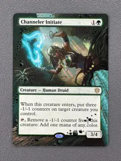 Channeler Initiate MTG Lorwyn Eclipsed Commander Hand Painted Full Altered Art v - Image 1