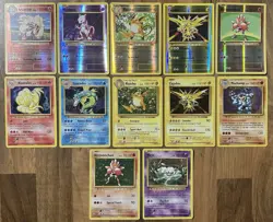 Pokemon XY Evolutions Bundle X12 Reverse / Holos - Mew Mewtwo Raichu Zapdos - Image 1