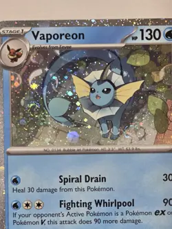 Pokemon - Vaporeon Cosmos Holo - SVP 168 - Black Star Promo Card Holo Swirl - Image 3