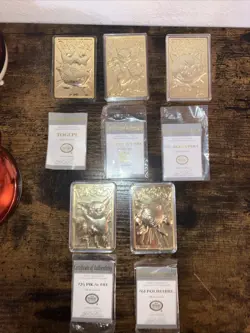 Pokemon 23k Burger King Gold Plated Trading Card Set Blue Box Lot Of 5 - Image 3