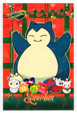 Pokemon - Merry Christmas Card Database - SNORLAX * CRACKED ICE HOLO * - Image 1