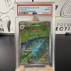 2023 Pokemon 151 Ivysaur Illustration Rare 167/165 English PSA 8 NM-MT - Image 1