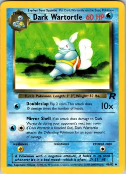 Dark Wartortle 46/82 Team Rocket Pokemon LP Unlimited - Image 1