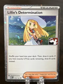 Lillie's Determination Holo Pokemon Prize Pack Series 8 Promo Pokemon Card NM/LP - Image 1