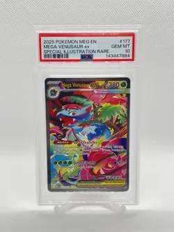 2025 POKEMON MEGA EVOLUTION SPECIAL ILLUSTRATION RARE MEGA VENUSAUR EX PSA 10 - Image 1