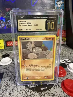 2006 Pokemon Geodude EX Legend Maker Graded CGC 10 Pristine Pokemon - Image 4