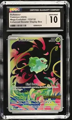 2025 Pokemon Mega Evolution Enchanced Booster Bulbasaur #133 CGC 10 - Image 1