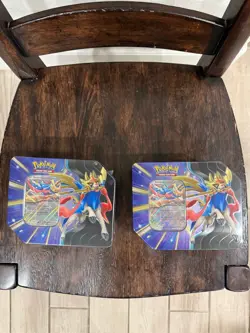 1 Zacian ex Slashing Legends Scarlet & Violet Pokemon Tin - Image 1