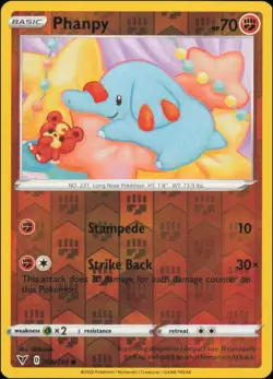 Pokemon - Phanpy #086/185 - SWSH04: Vivid Voltage Reverse Holo - Image 1
