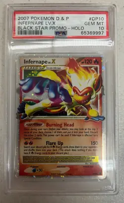 2007 POKEMON DIAMOND & PEARL Infernape LV.X #DP10 BLACK STAR PROMO HOLO - Image 1