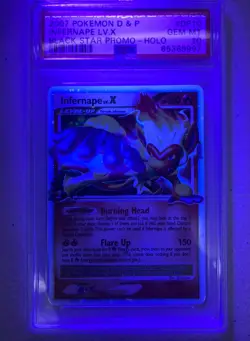 2007 POKEMON DIAMOND & PEARL Infernape LV.X #DP10 BLACK STAR PROMO HOLO - Image 3