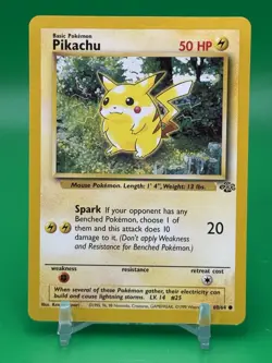 Pokemon TCG Vintage Pikachu Jungle 60/64 WOTC Unlimited HP Read Free Ship L8 - Image 1