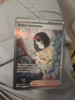 Pokemon Erika's Invitation Full Art Trainer Holo 203/165 Sv: Scarlet & Violet 1… - Image 2