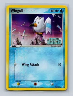 2006 Pokemon Wingull Crystal Guardians Stamped 70/100 Reverse Holo - Image 1