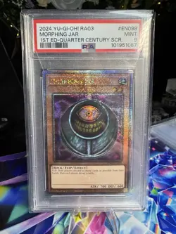 Yugioh! Morphing Jar - RA03-EN098 - Quarter Century Secret Rare - PSA 9 - Image 1