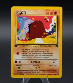 Diglett Pokemon Card 1st Edition Team Rocket 52/82 Common 2000 WOTC - Image 1