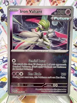 Iron Valiant Cosmos Holo Uncommon 079/162 Pokemon TCG Temporal Forces Card - Image 1