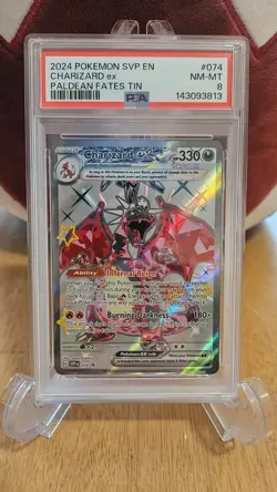 PSA 8 Charizard ex 074 Graded Pokemon Card - Image 1