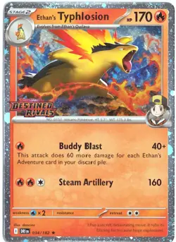 Ethan's Typhlosion (Prerelease) Rare Miscellaneous Cards & Products 034/182 - NM - Image 1