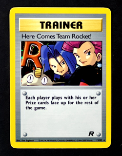 2000 Pokemon HERE COMES TEAM ROCKET! Unlimited Edition HOLO RARE Card 15/82 NM+ - Image 1
