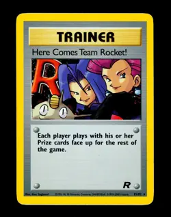 2000 Pokemon HERE COMES TEAM ROCKET! Unlimited Edition HOLO RARE Card 15/82 NM+ - Image 2