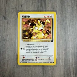 Meowth 62/82 - Team Rocket - VINTAGE WOTC Pokemon CARD - UNLIMITED - Image 1