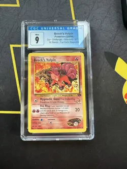 Pokemon Card Brocks Vulpix 37/132💎PSA CGC 9💎 Gym Challenge Unlimited W Stamp - Image 1