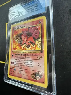 Pokemon Card Brocks Vulpix 37/132💎PSA CGC 9💎 Gym Challenge Unlimited W Stamp - Image 3
