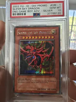 Yu-Gi-Oh Slifer the Sky Dragon Secret Rare Card GBI-001 PSA 10 Gem Mint - Image 2