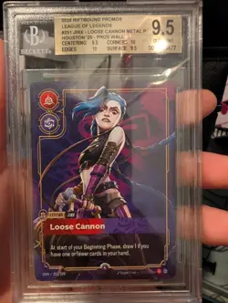 Riftbound JINX Loose Cannon METAL Card Houston Prize Wall Exclusive Promo - Image 1