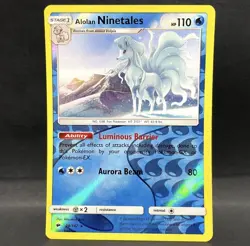Pokemon TCG Alolan Ninetales Reverse Holo Card 28/147 Burning Shadows Rare - Image 1