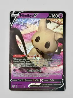 🇨🇦 Mimikyu V 068/172 Pokemon Brilliant Stars Sword & Shield Ultra Rare Card NM - Image 1