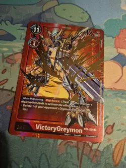 VictoryGreymon BT4-019 Alt Alternate Art Near Mint Unplayed Digimon Card - Image 1