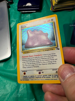 Ditto 3/62 Unlimited Holo Rare Fossil Pokemon Card - MP Card - Image 3