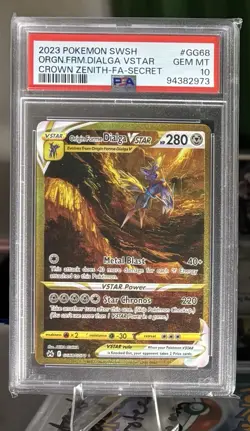 PSA 10 Origin Forme Dialga VSTAR GG68/GG70 Crown Zenith Pokemon Card - Image 2